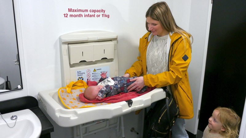 Baby changer station