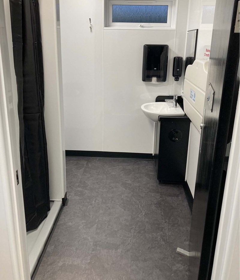 Unisex family washroom