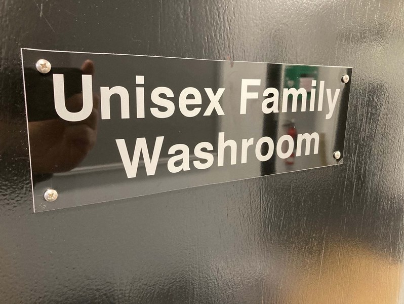 Unisex family washroom