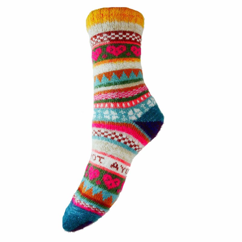 Multi coloured Scandi Wool Socks
