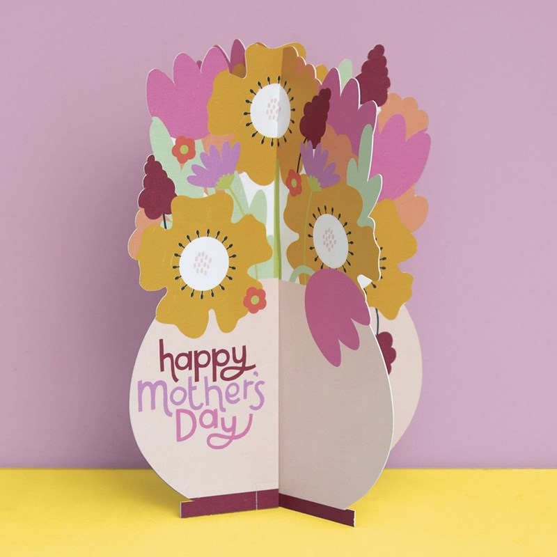 Happy Mothers Day 3D Bouquet fold out card