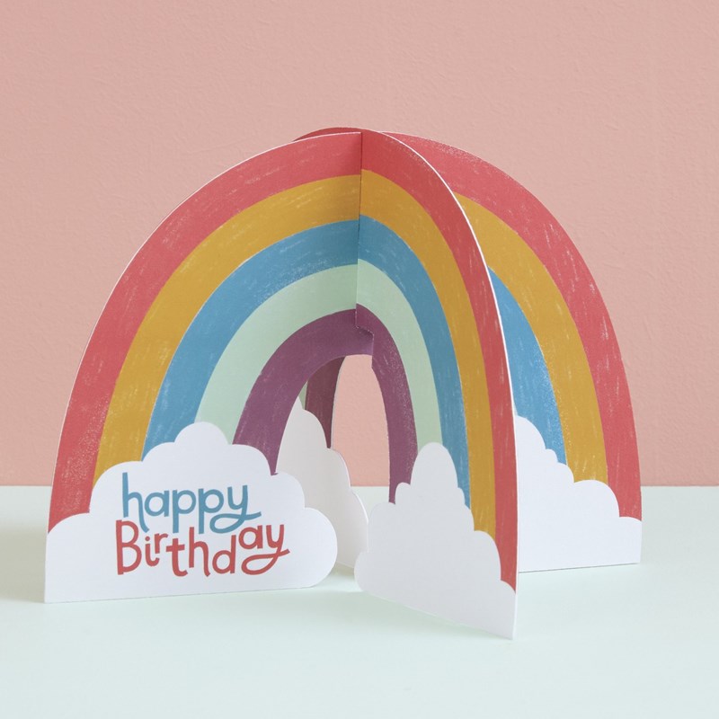 Happy Birthday 3D Rainbow