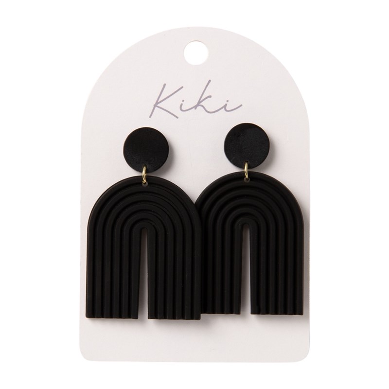Kiki Black Arch Earrings 
