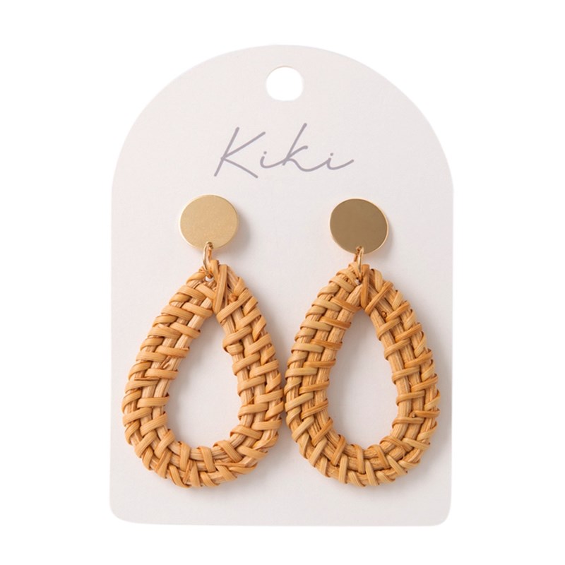 Kiki Rattan Teardrop earrings