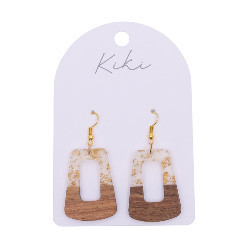 Kiki Gold Wood Loop Earrings