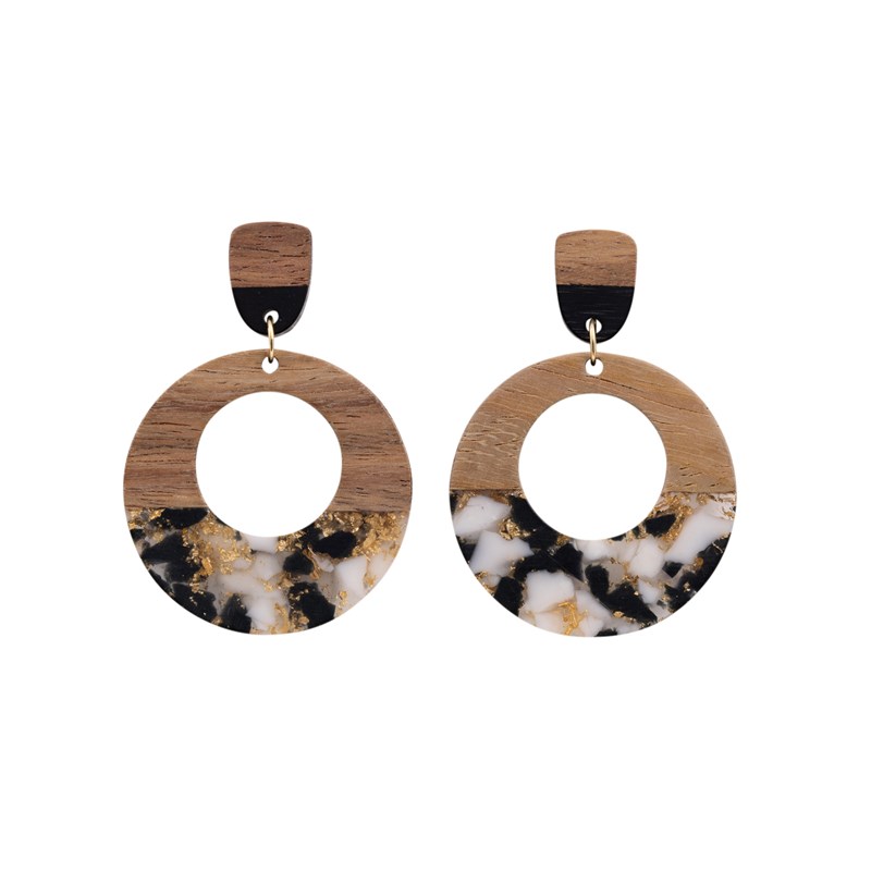 Kiki Black and White Hoop earrings