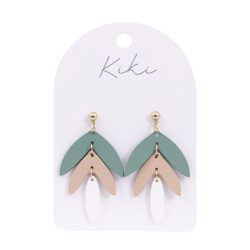 Kiki Green Leaves Earrings
