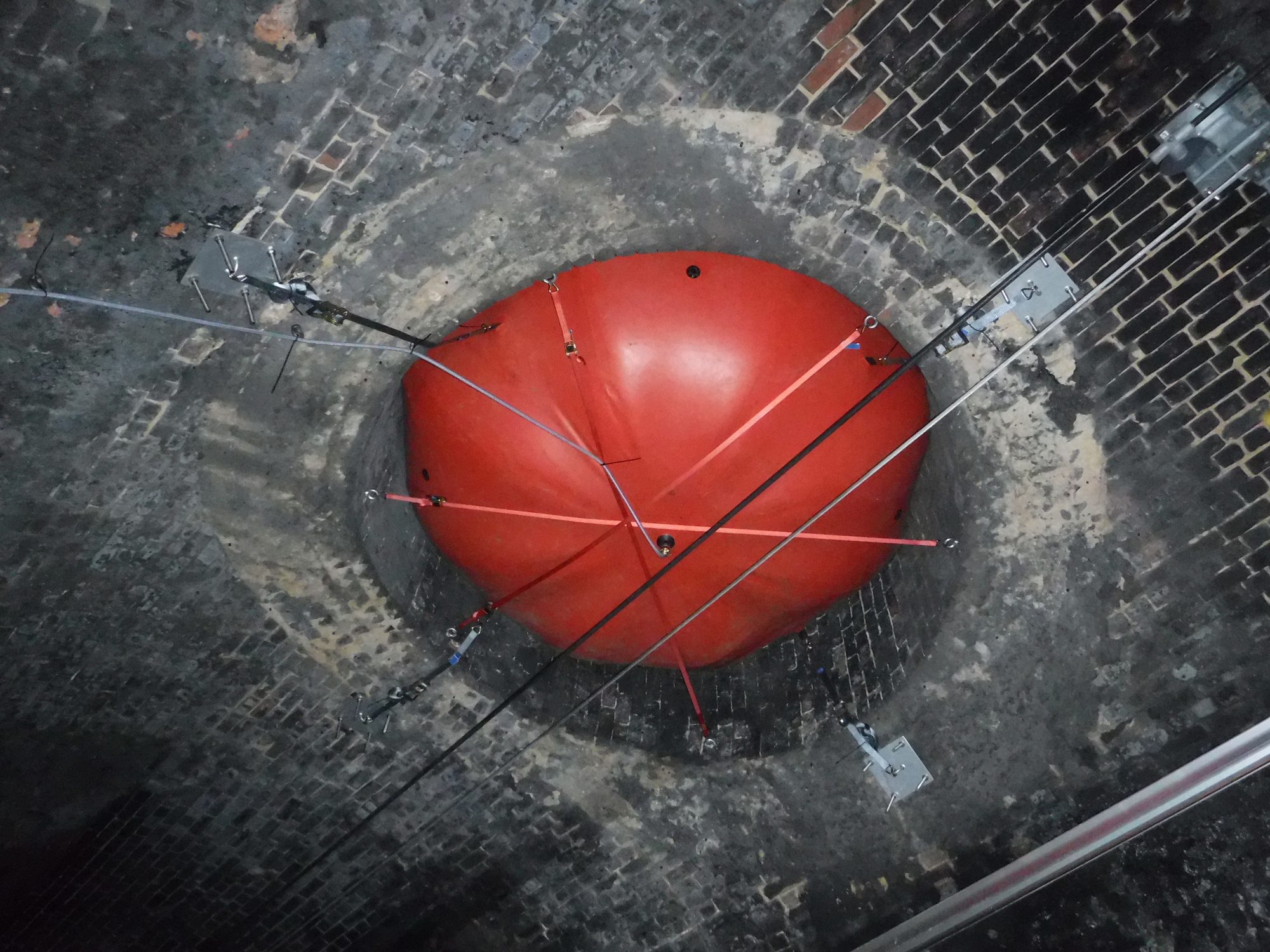 balloon at base of ventilation shaft