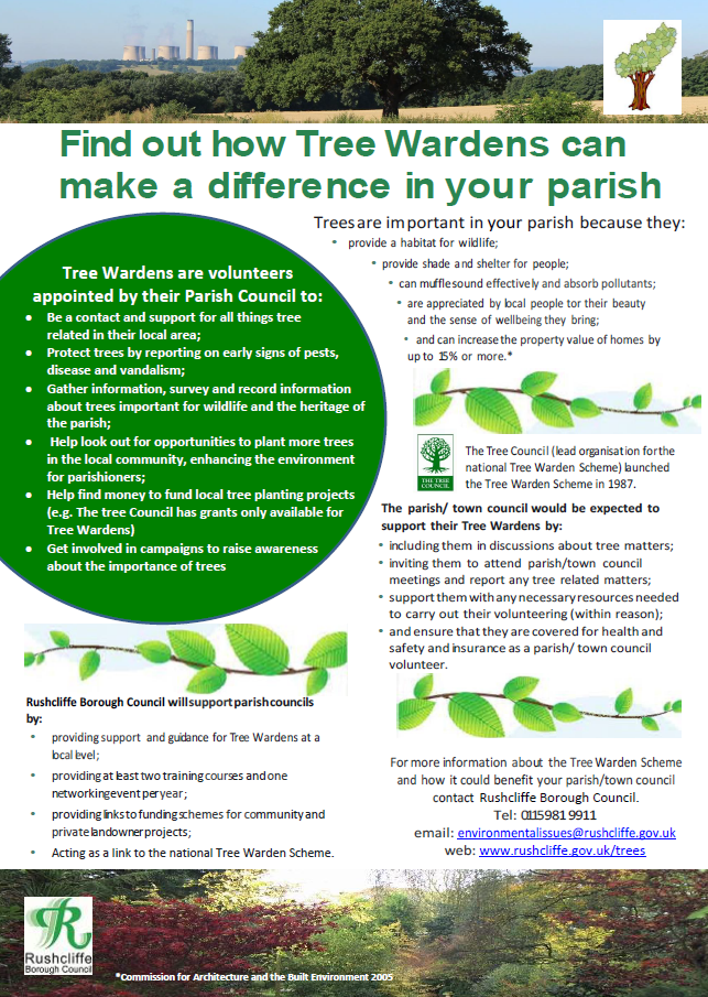Flyer about Tree Wardens in Rushcliffe