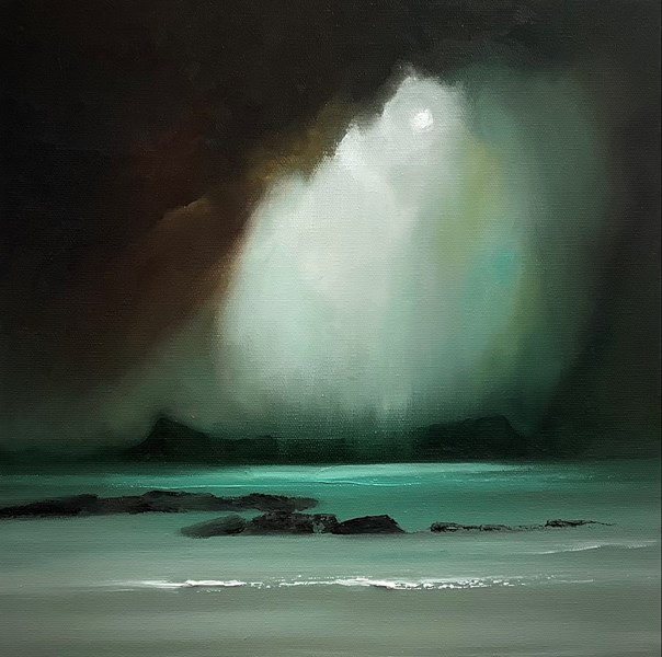 Soft moonlight over the small isles, Oil 40X40cm SOLD