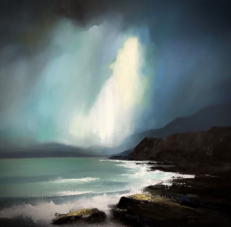 Looking north, Drumbeg 60x60cm π΄