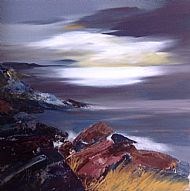 Winter, Loch Ness, Oil on canvas 40x40cm