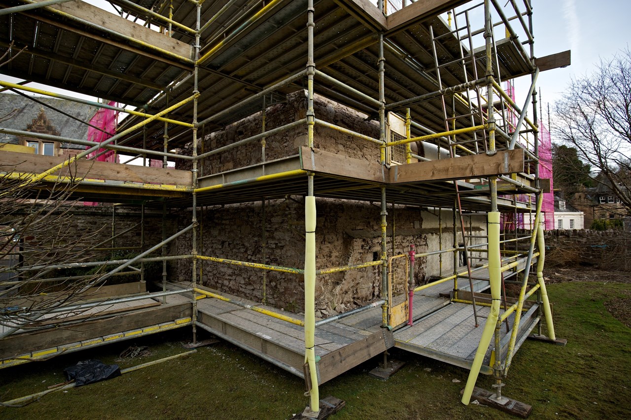 Restoration underway on the north-west corner 