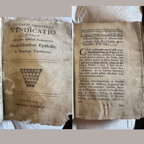 Leighton Library has 1696 first edition of the tract 