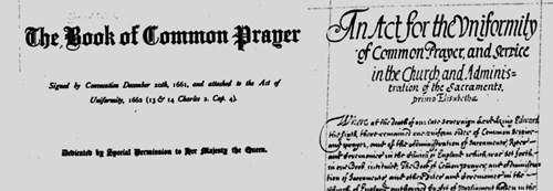Leighton Library has a 1662 edition of Book of Common Prayer