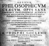 Leighton Library has a 1615 edition of “Lexicon Philosophicum” by Rudolph Goclenius