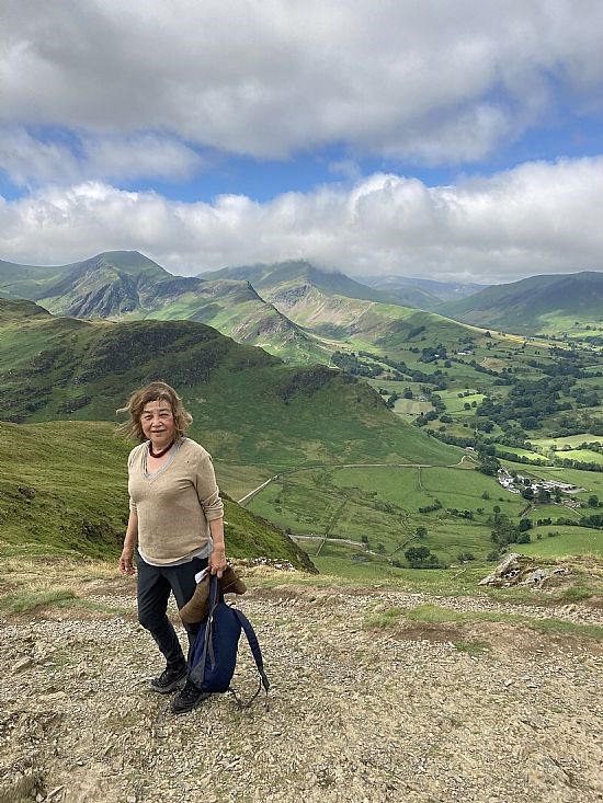 湖水地方の山頂にて