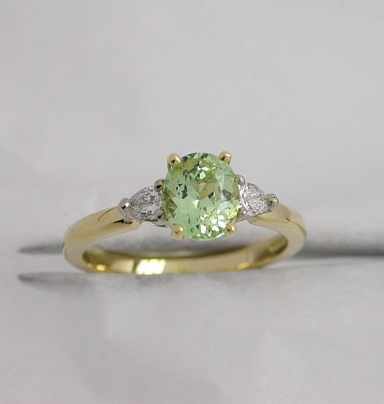 Demantoid Garnet Ring