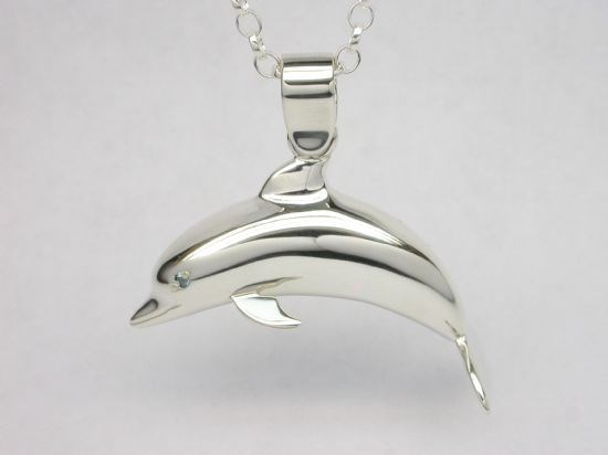 PE 27 Sterling Silver Dolphin Pendant