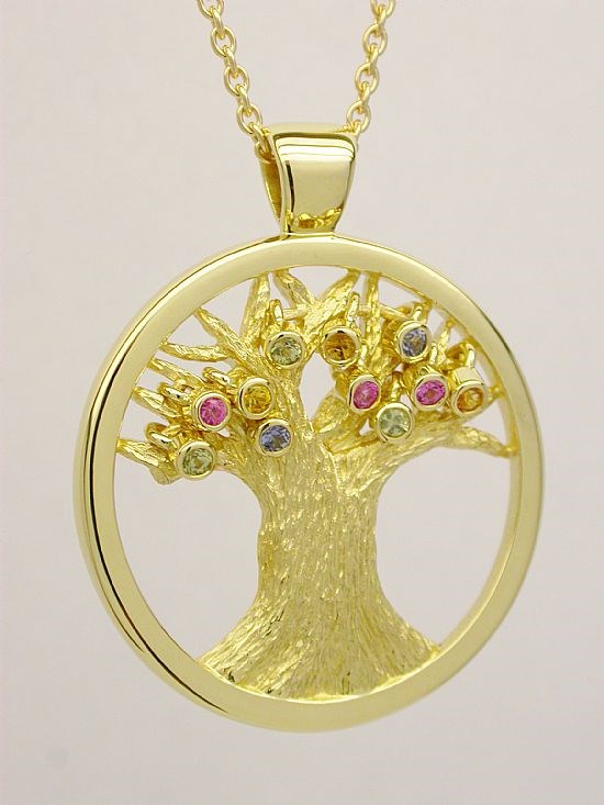 18ct Yellow Gold and Sapphire Pendant