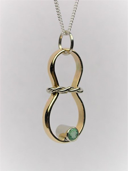 22 and 18ct Gold, Emerald Pendant