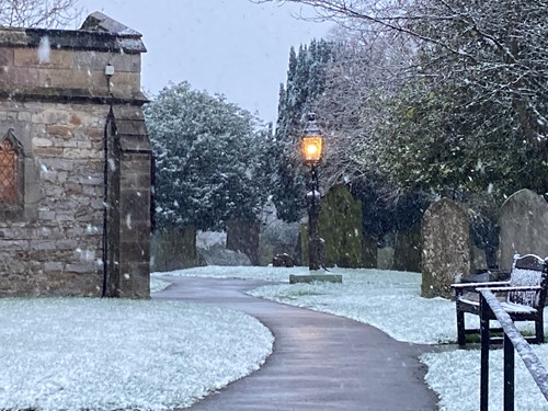 St Mary's in the snow