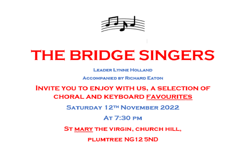 Diary Date - Concert by The Bridge Singers