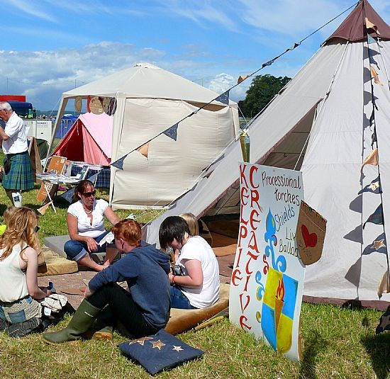 Torch-making in the sun