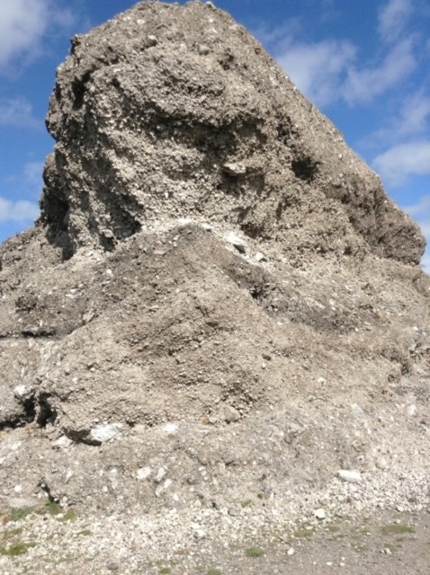 Crag of slag conglomerate.