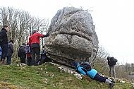 Holmepark-Fell - examining the Hutton Roof erratic