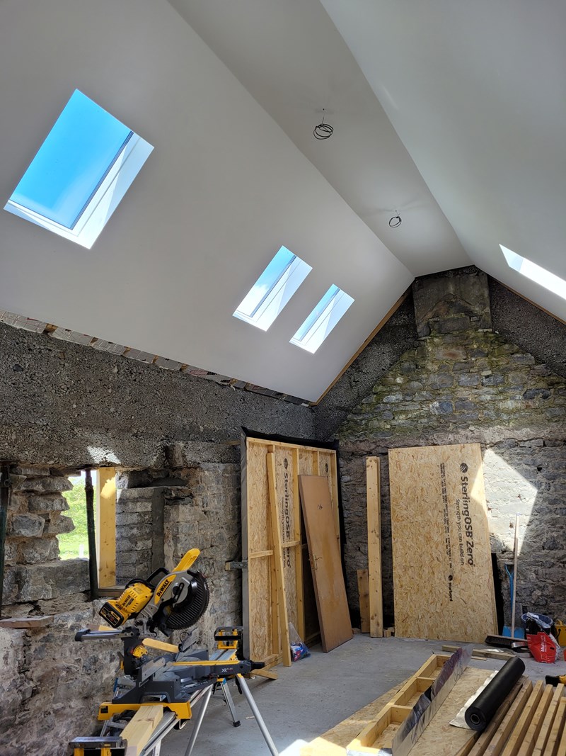 Ceiling Plaster-boarded