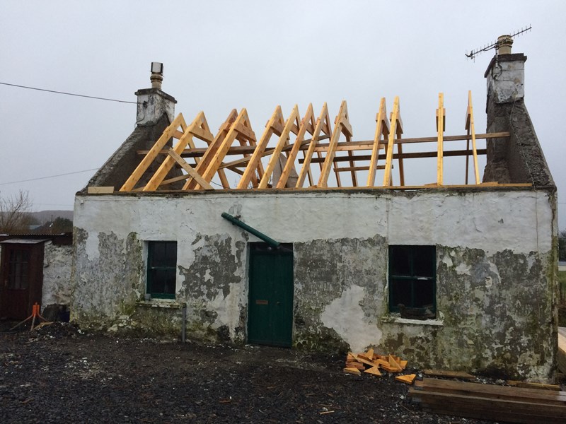 Rafters in place