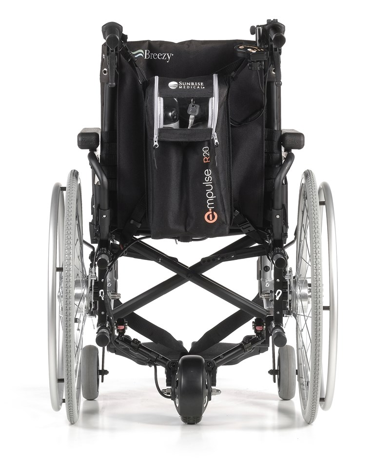Sunrise Medical R20 powerpack shown on a manual wheelchair