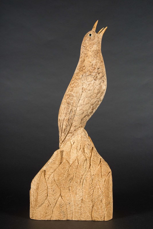 Corncrake calling two third lifesize