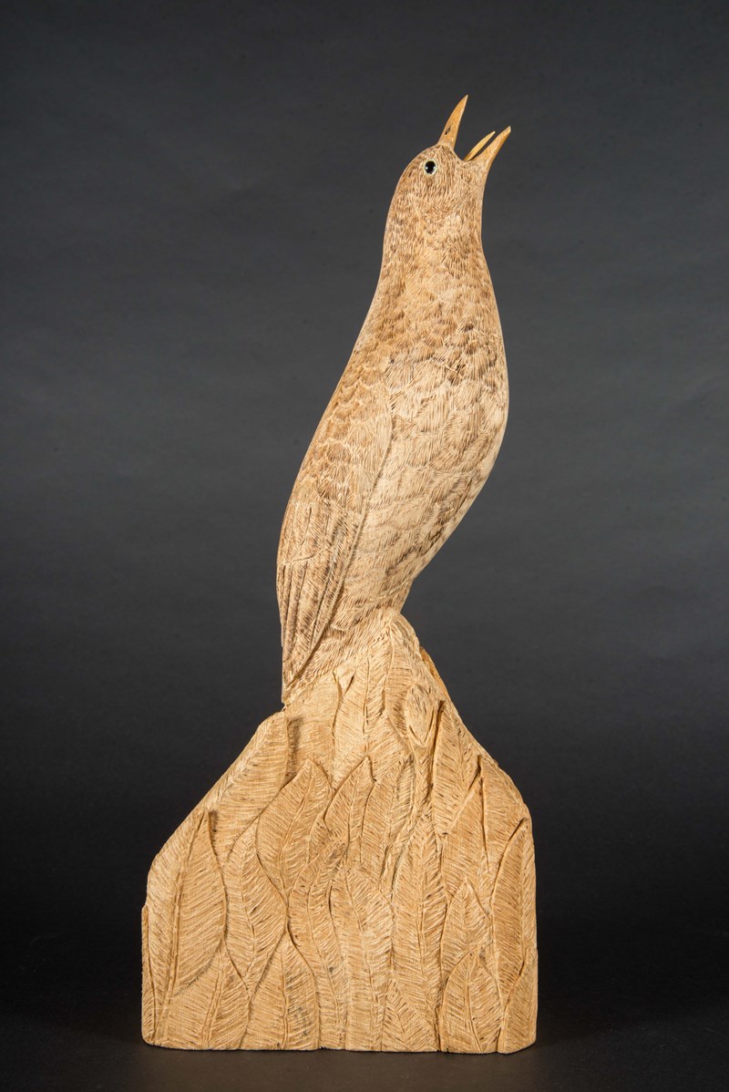 Corncrake calling two third lifesize