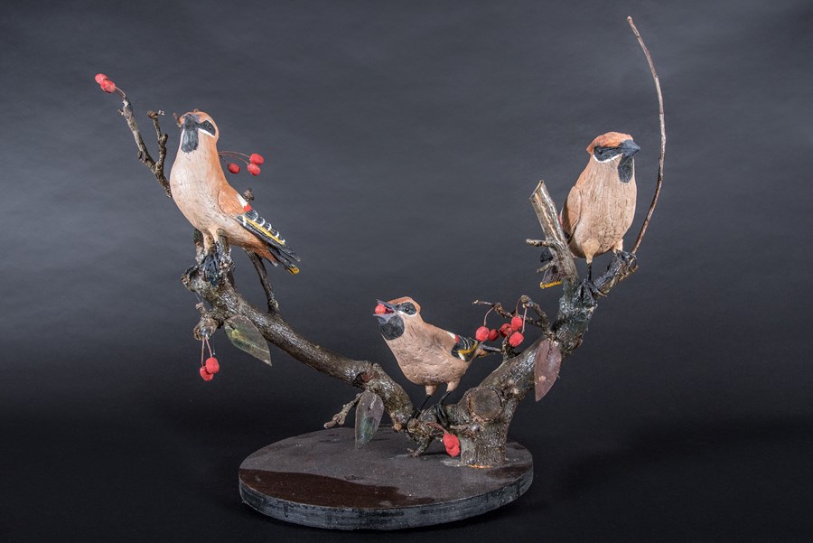 Trio of Waxwings