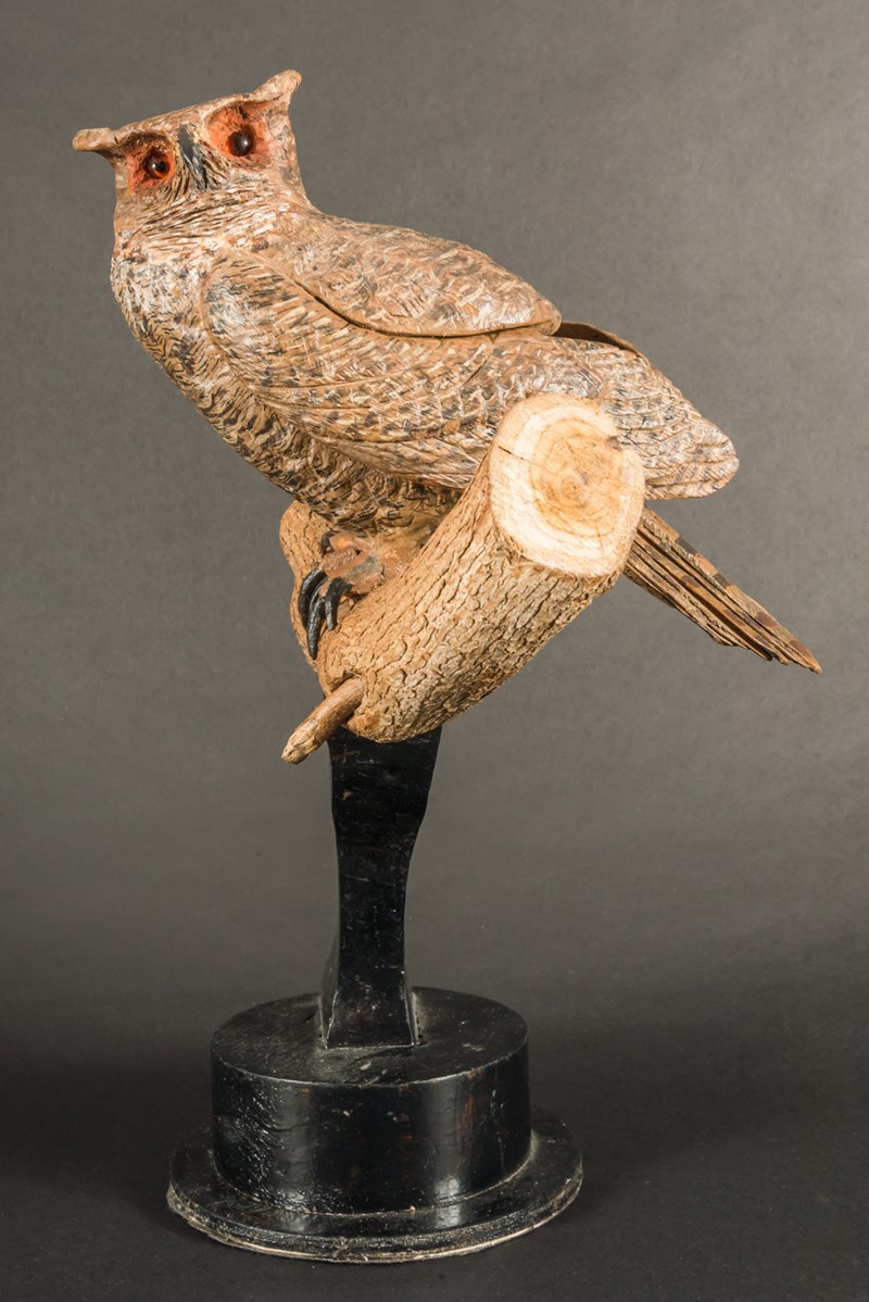 Horned Owl half size by George Dye