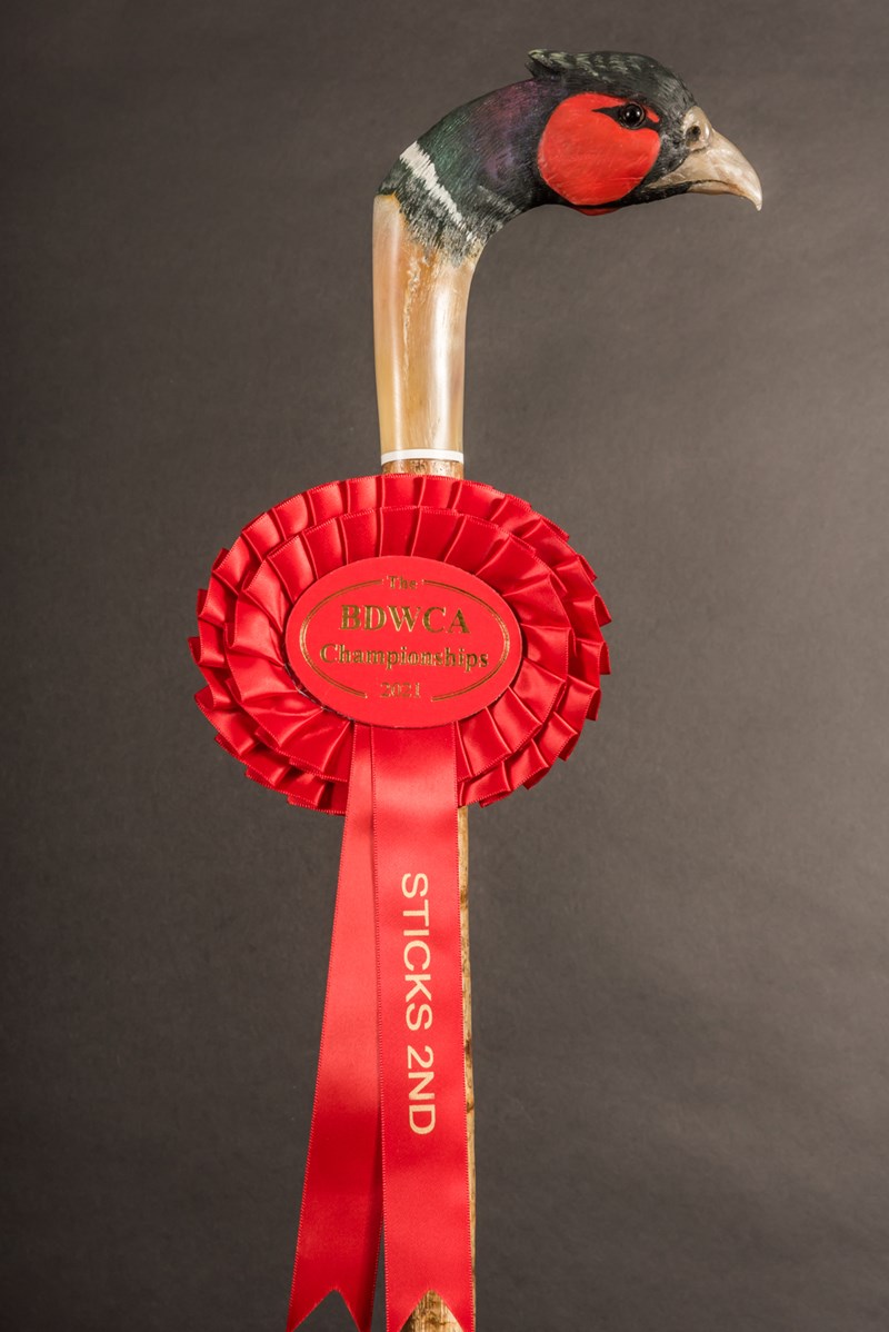 Hen Pheasant stick by Tom Fitzpatrick