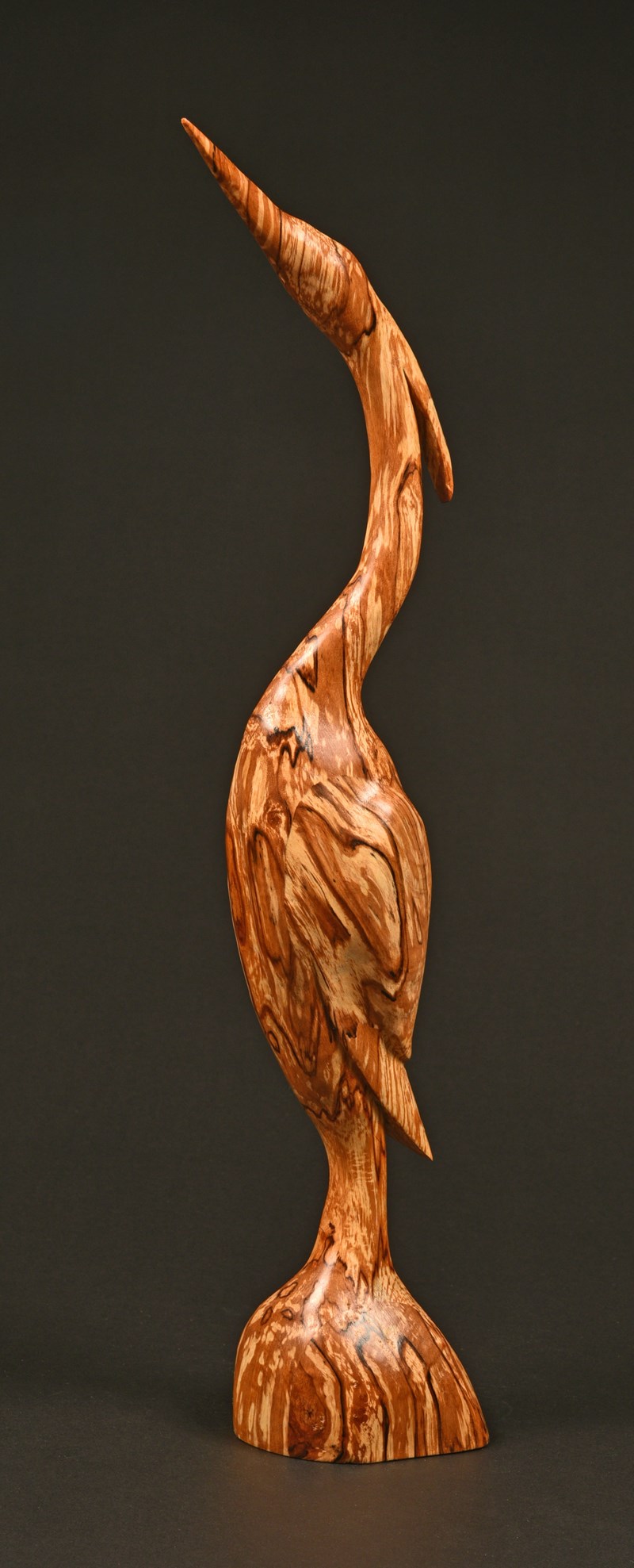 Heron in spalted alder by Stewart Langworth, HC