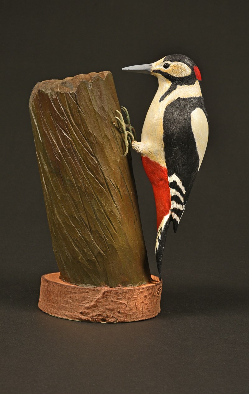 Great Spotted Woodpecker by Elizabeth Rolley, Bronze