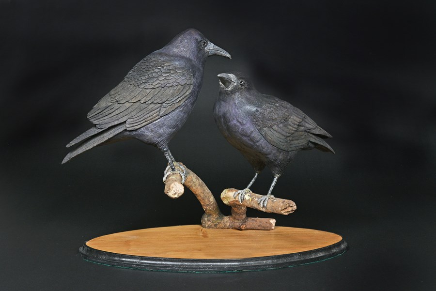 Pair of Rooks (0.86 full size) by Phil Palmer, Gold