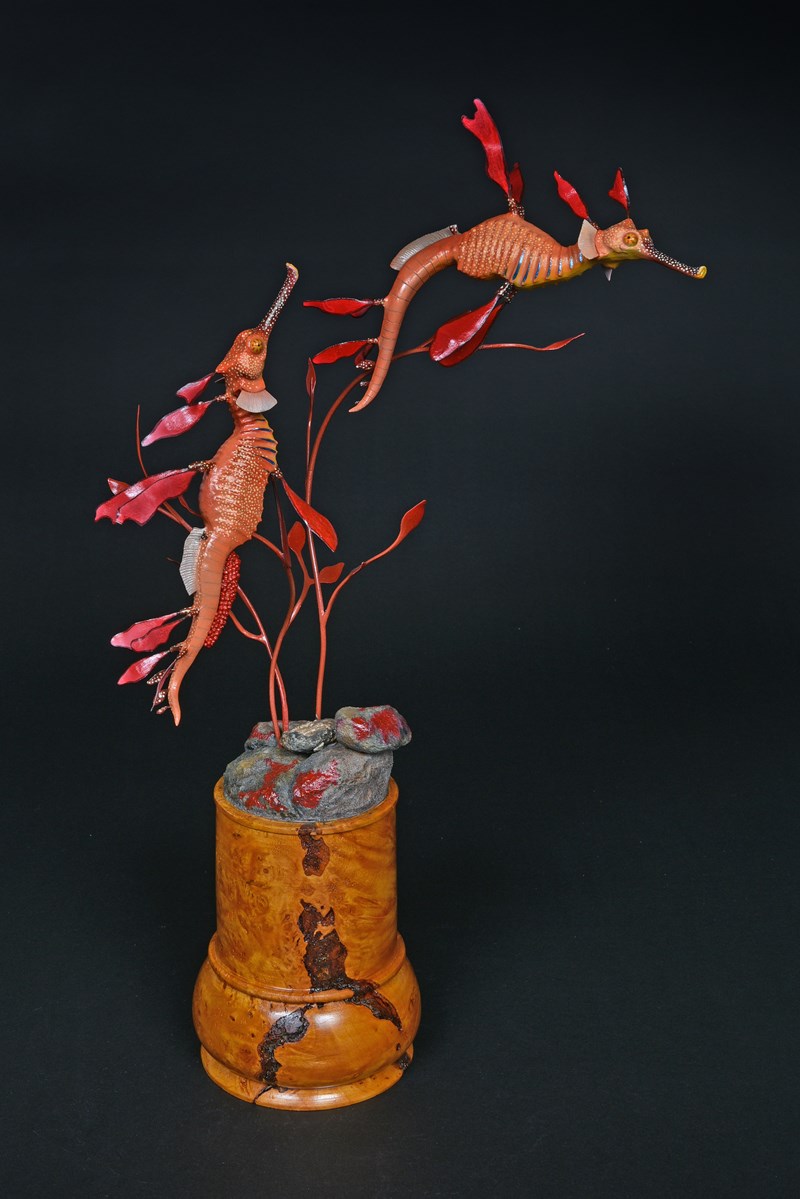 Weedy sea dragon (Phyllopteryx taeniolatus) miniature by Lennart Pettersson, 1st