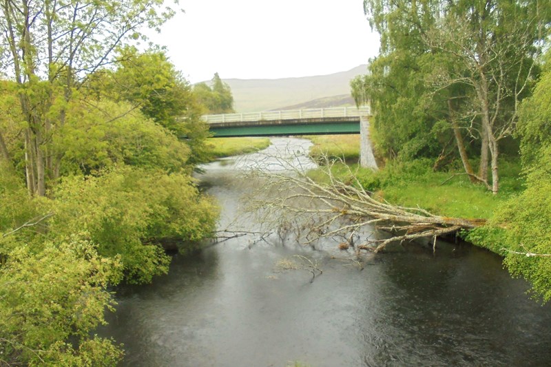View of new road bridge at Amulree