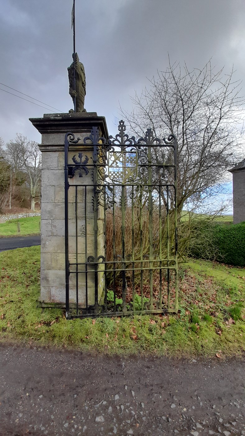 Entrance gate to Balcarres via the Lodge