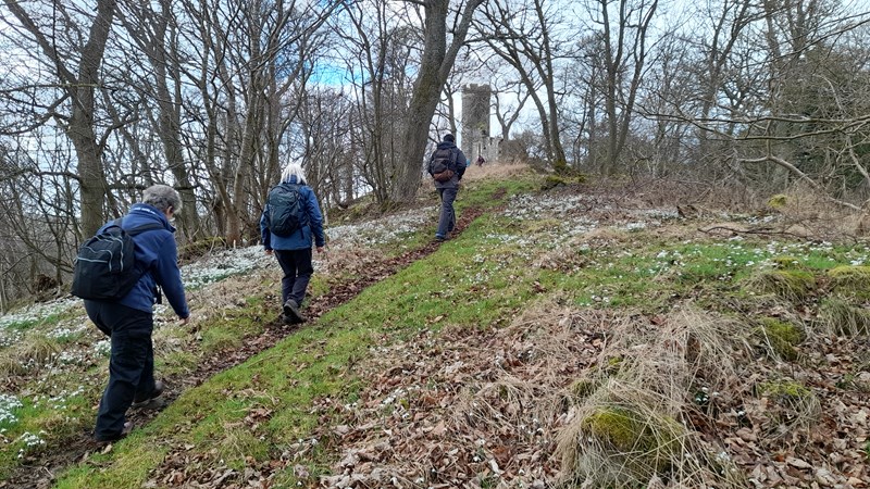 Walking up to the Folly