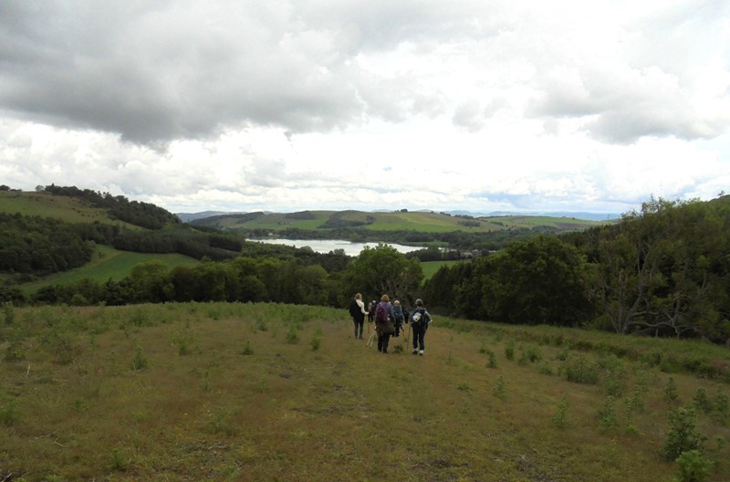 Down the hill after snacks