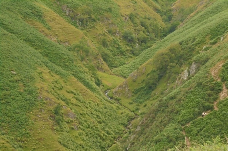 Clear view of glen slopes