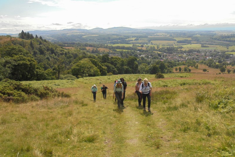 Up towards the first hill