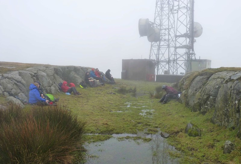 View east and lunch on walk day