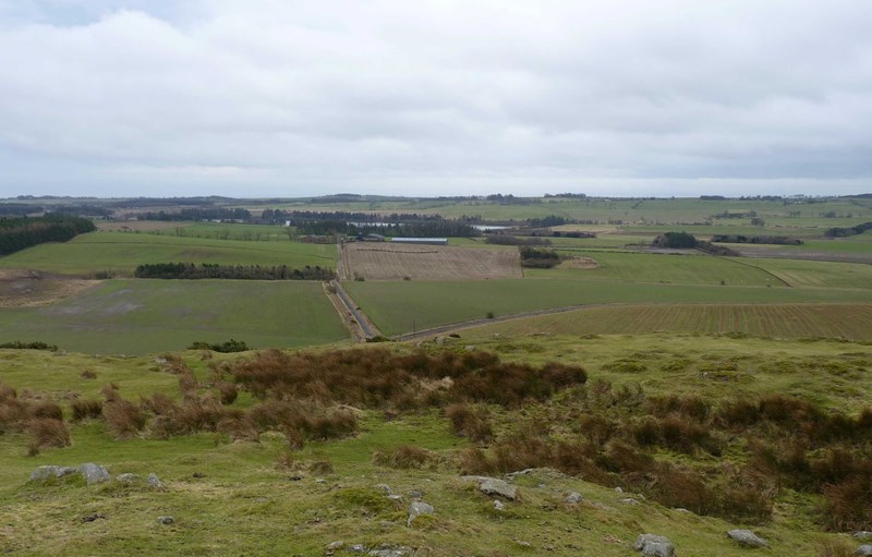 View south with Cameron reservoir in middle distance